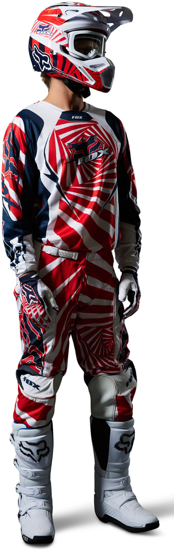 FOX 180 Goat Motorcross jersey Donkerblauw/rood M Figuur 10