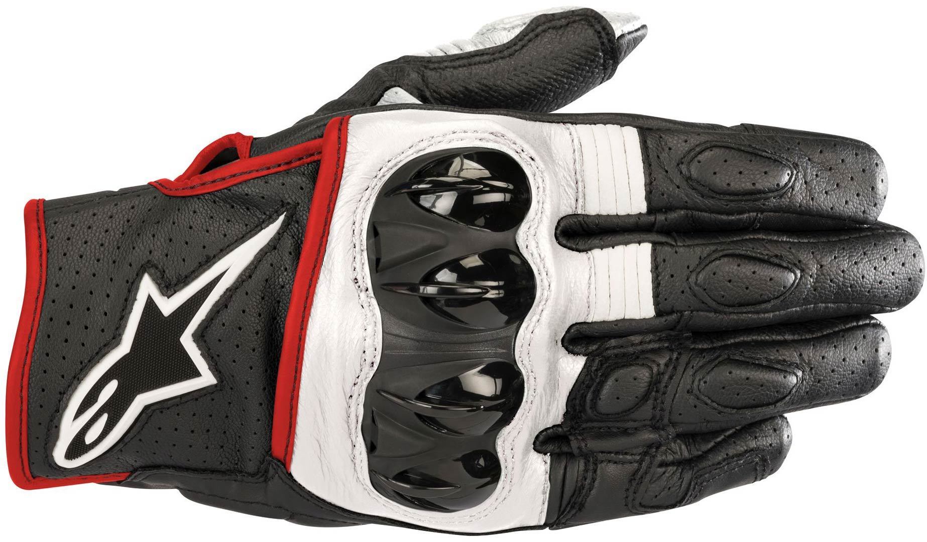 Alpinestars Celer V2 perforerede motorcykelhandsker sort/hvid/rød L Figur 1