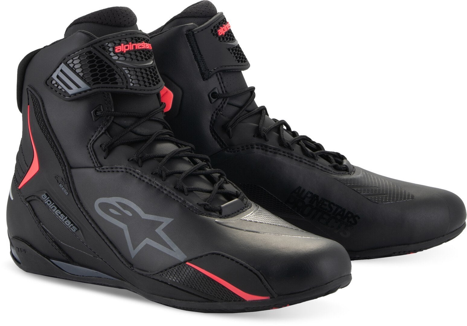 Alpinestars Women's Black/Hotpink Stella Faster-4 Motorcycle Shoes