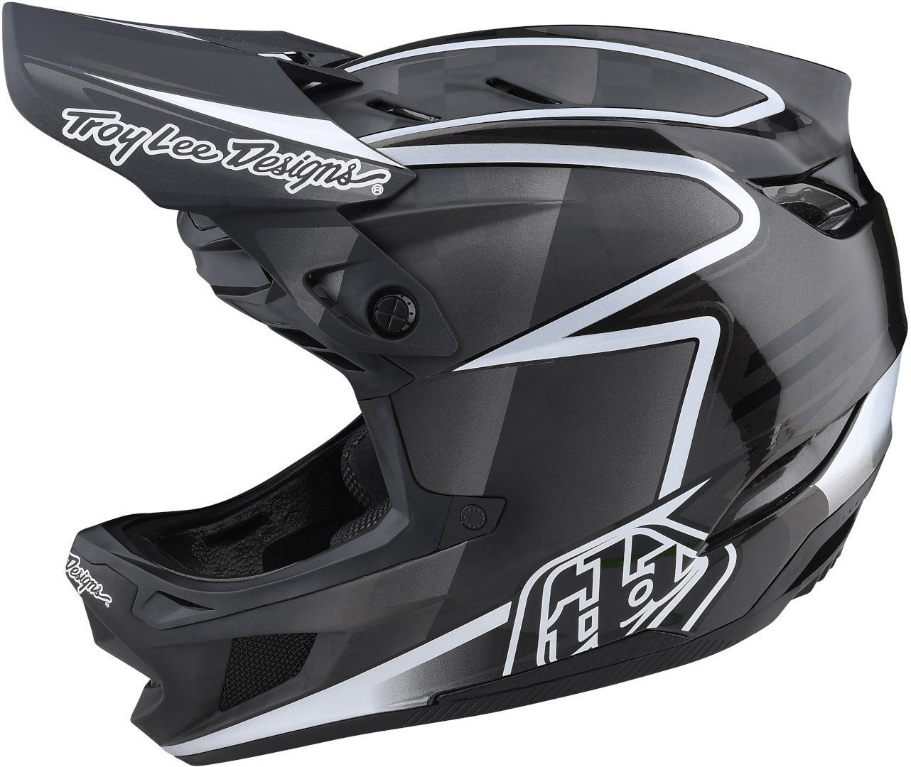 Troy Lee Designs D4 Carbon Lines Casco Downhill nero/grigio L (58/59) Figura 8