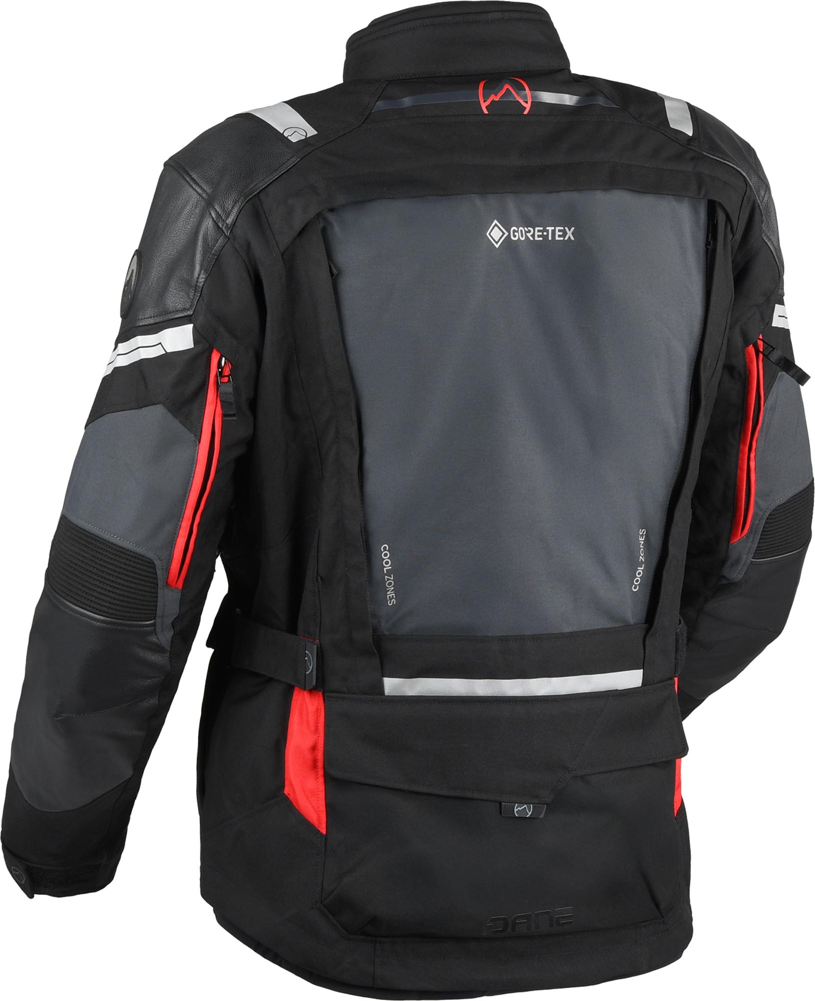 DANE Eventyr Gore-Tex waterproof Motorcycle Textile Jacket black/grey/red 4XL Figure 3