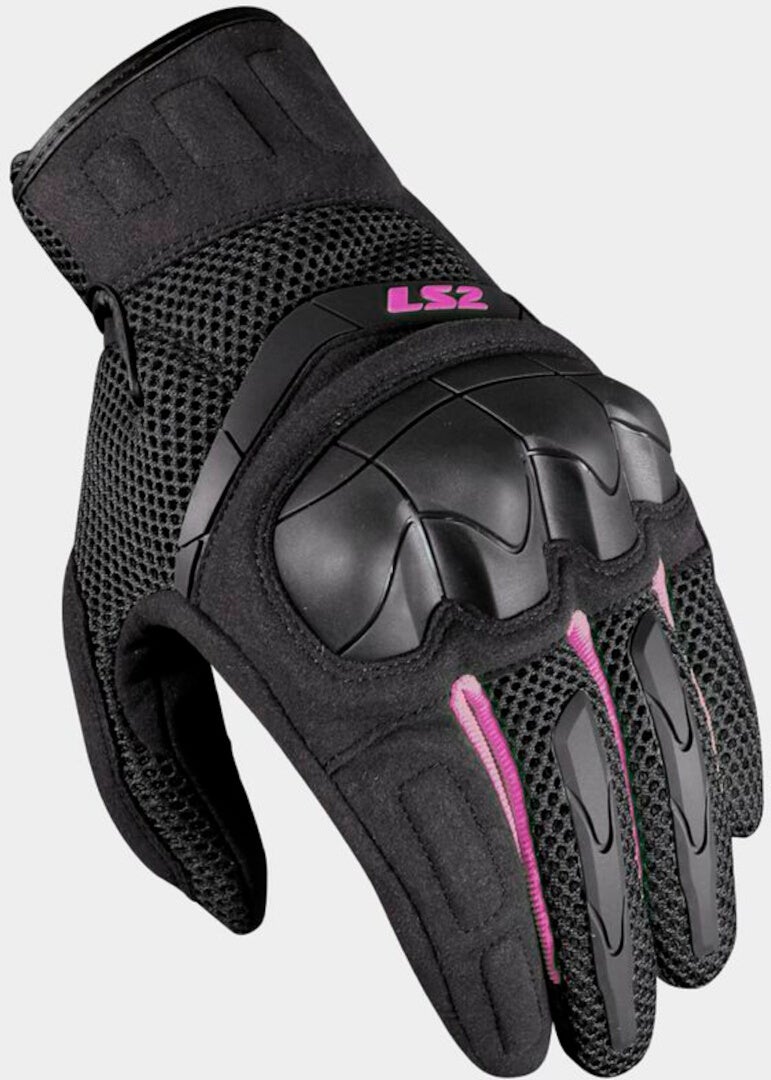 LS2 Kubra Guanti da moto da donna nero/rosa M Figura 1