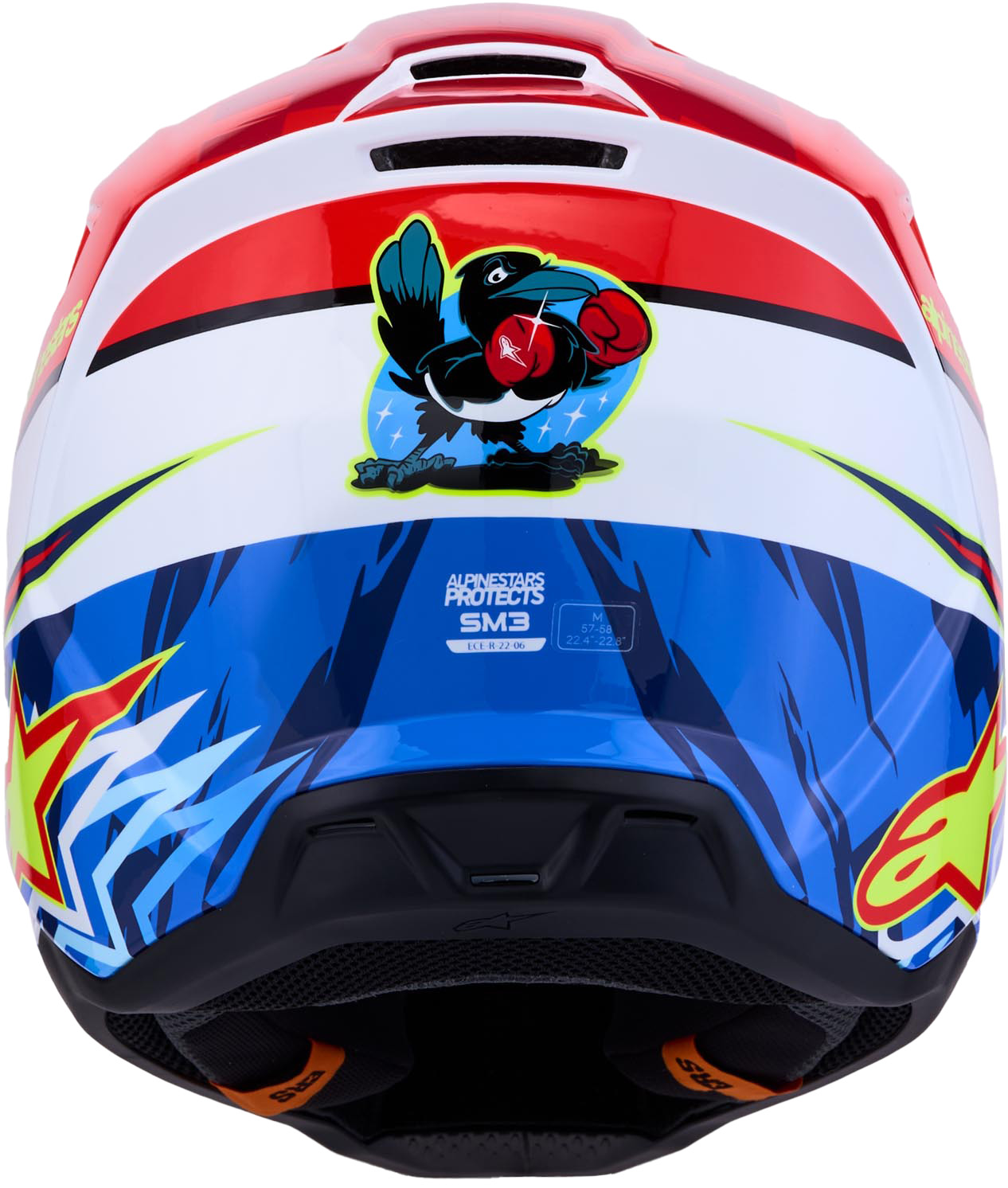 Alpinestars S-M3 Falcon Κράνος Motocross κόκκινο/άσπρο/μπλε Μ (57/58) Γράφημα 3