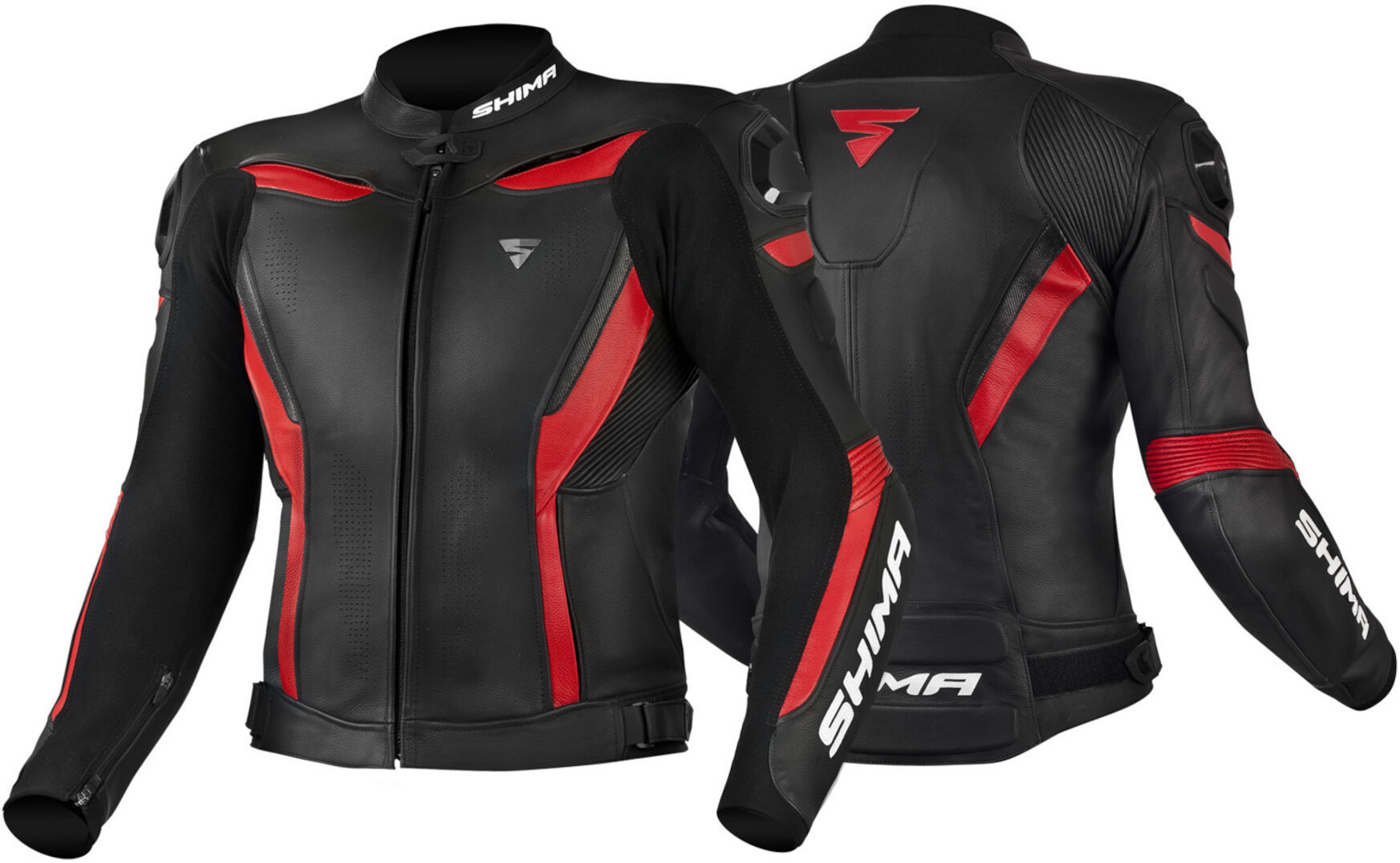 SHIMA Chase Motorrad Lederjacke schwarz/rot 54 Abbildung 3