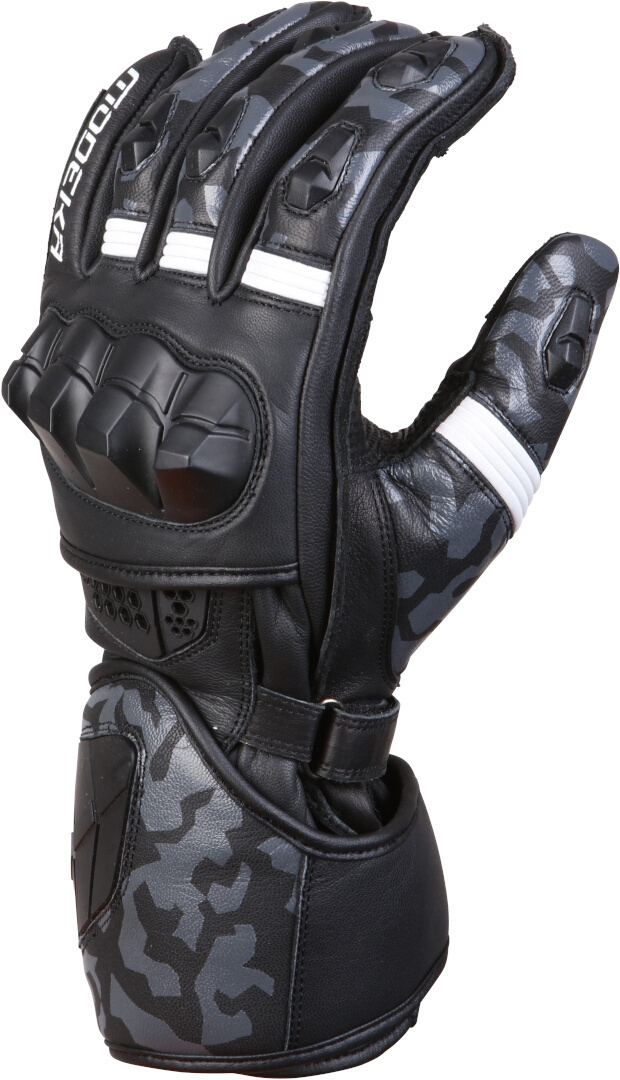 Modeka Valyant Pro Motorcycle Gloves black/white 11 Figure 3
