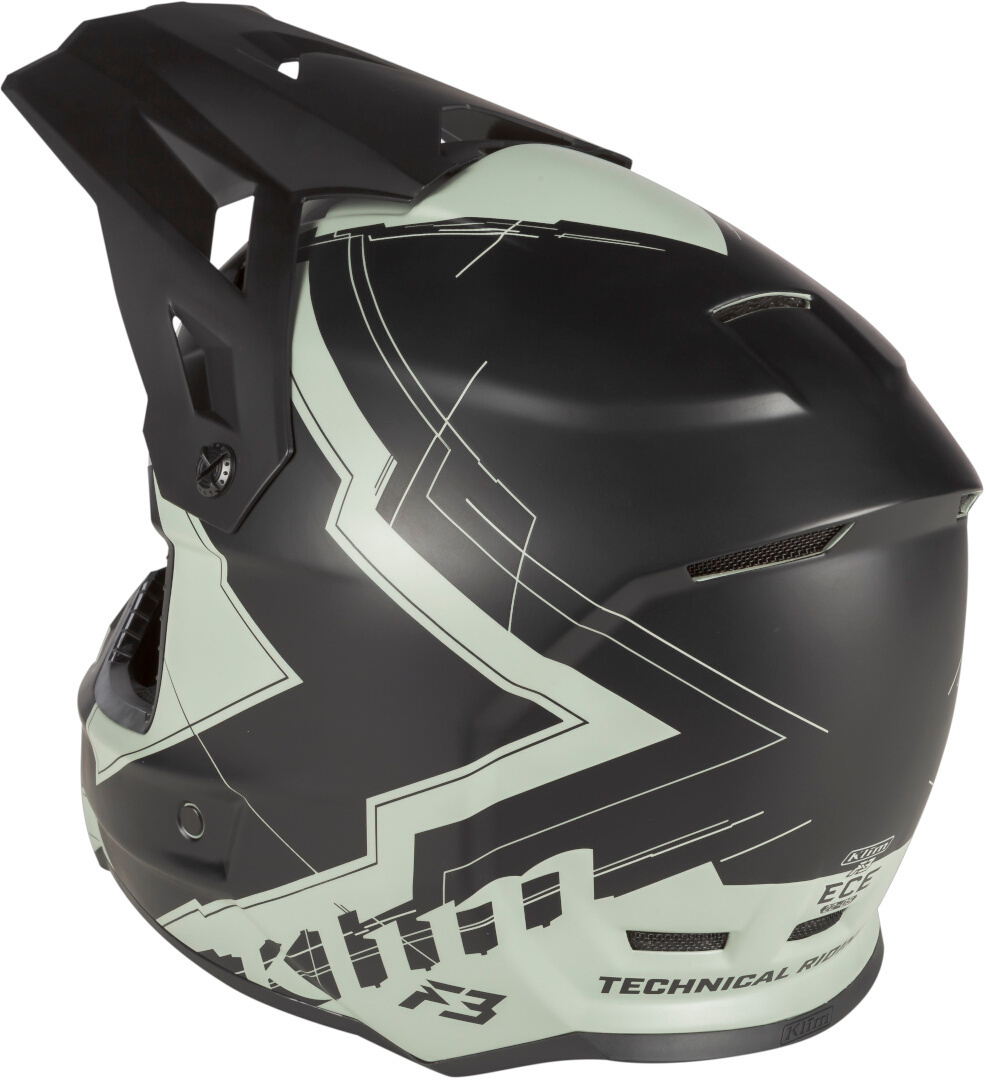 Klim F3 Verge Cască de motocross Negru/gri M (56/57) Figura 2