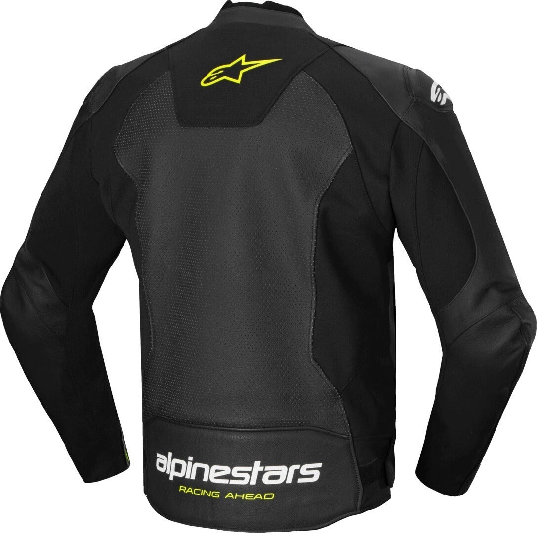 Alpinestars Faster V3 Airflow perforated Motorcycle Leather- / Textile Jacket black/neon-yellow 52 Figure 2