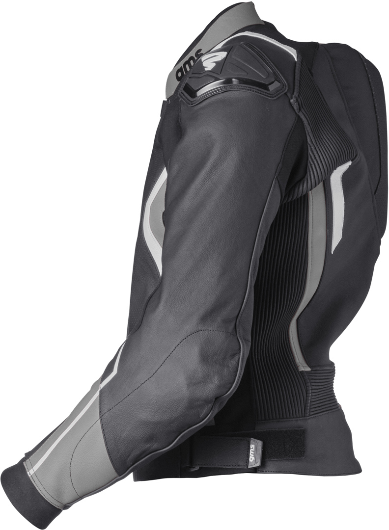 GMS GR-1 Two Piece Motorcycle Leather Suit black/grey/white 58 Figure 4