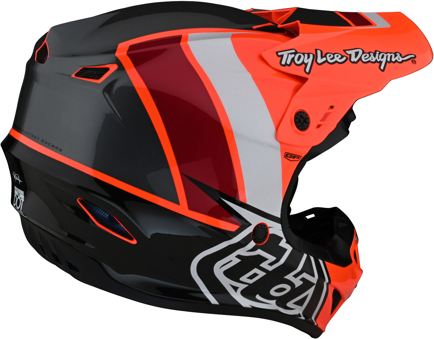 Troy Lee Designs GP Nova Cască de motocross pentru tineret Portocaliu neon Y/M (50/51) Figura 5