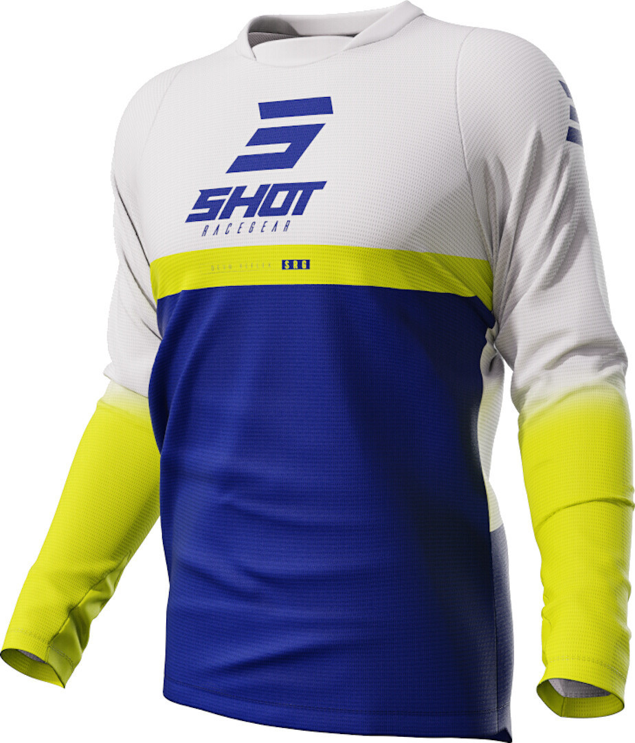 Shot Devo Reflex Motorcross jersey blauw/wit/geel S Figuur 1