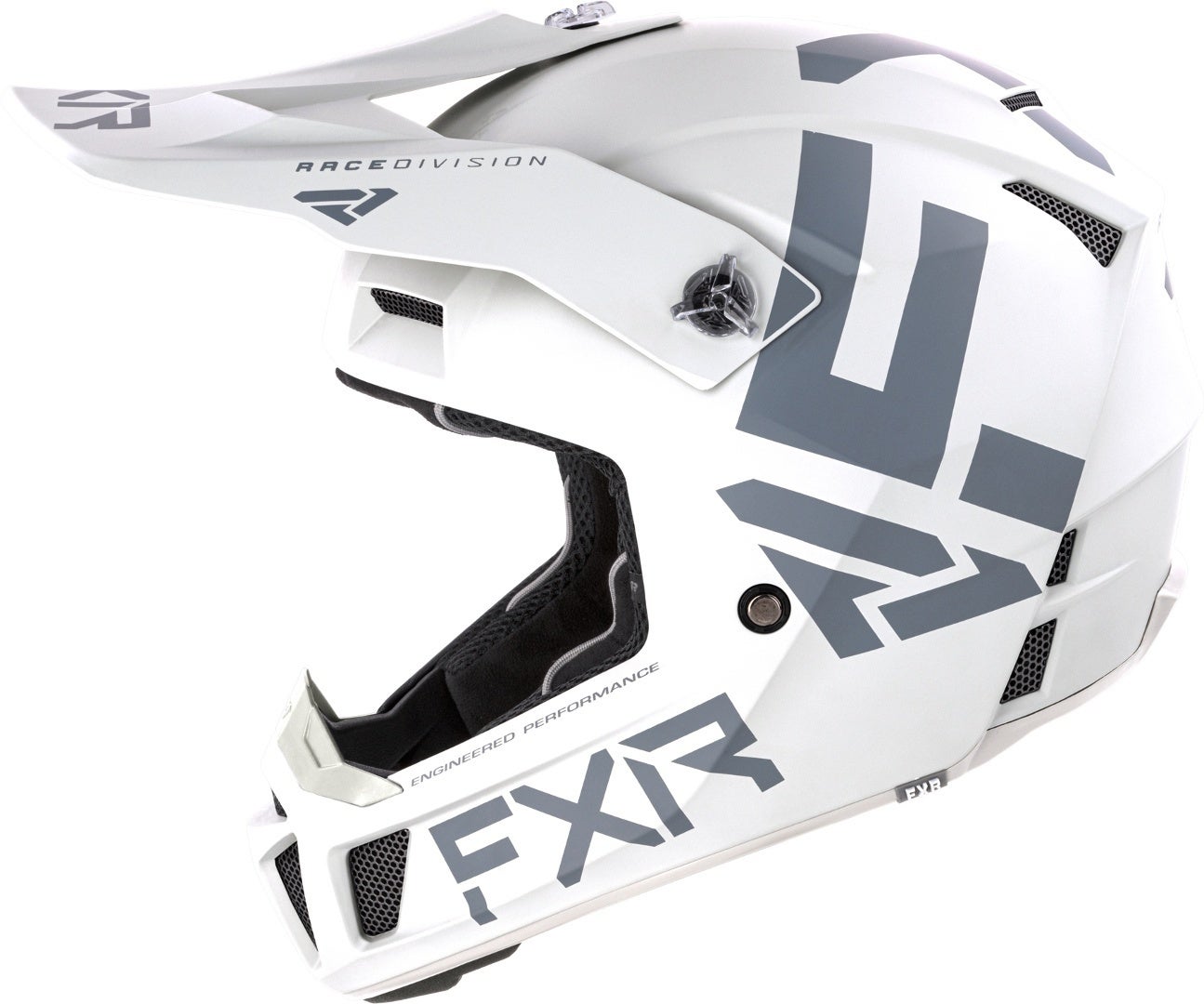 FXR Clutch CX MX Gear Capacete de Motocross branco/cinza S (55/56) Figura 5
