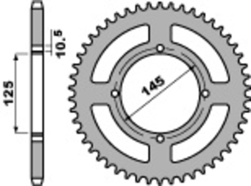 PBR Couronne acier C45 standard 857 - 520 Figure 1