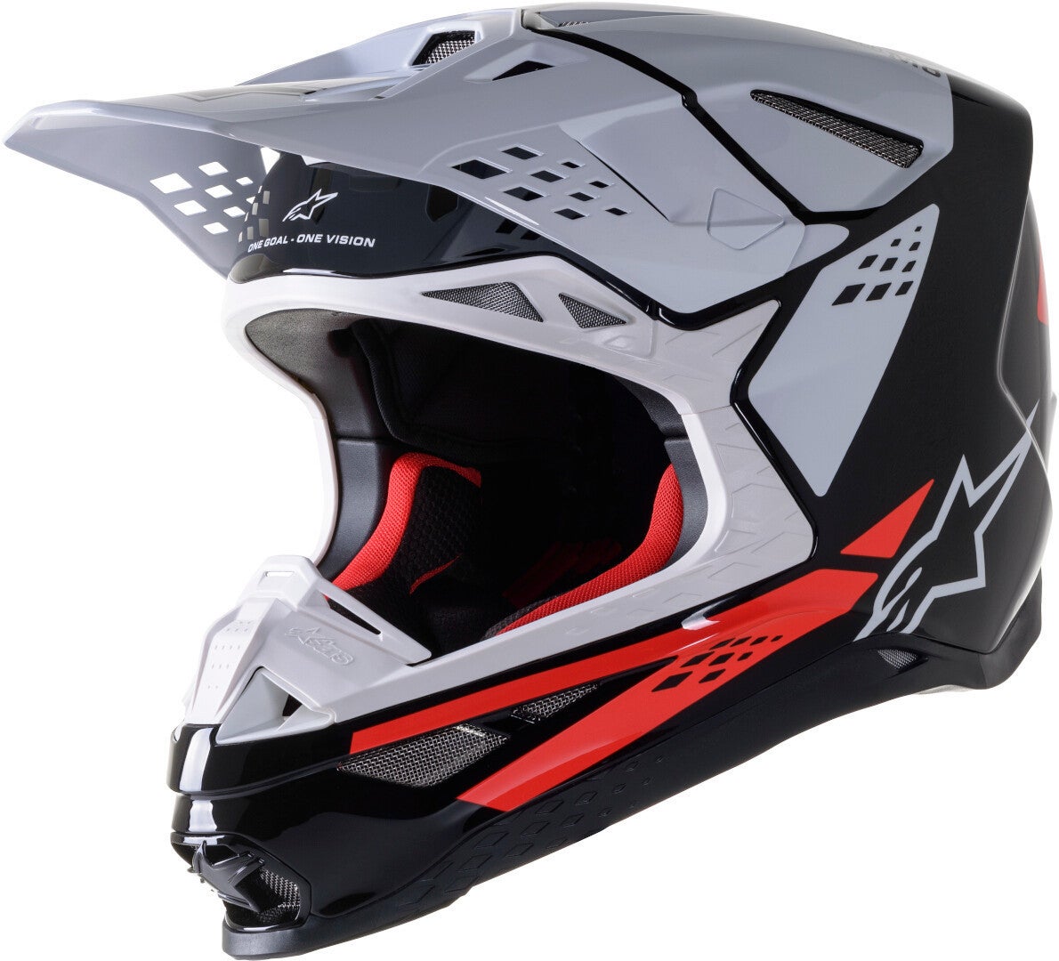 Alpinestars Supertech M8 Factory Casco Motocross nero/bianco/rosso M Figura 1