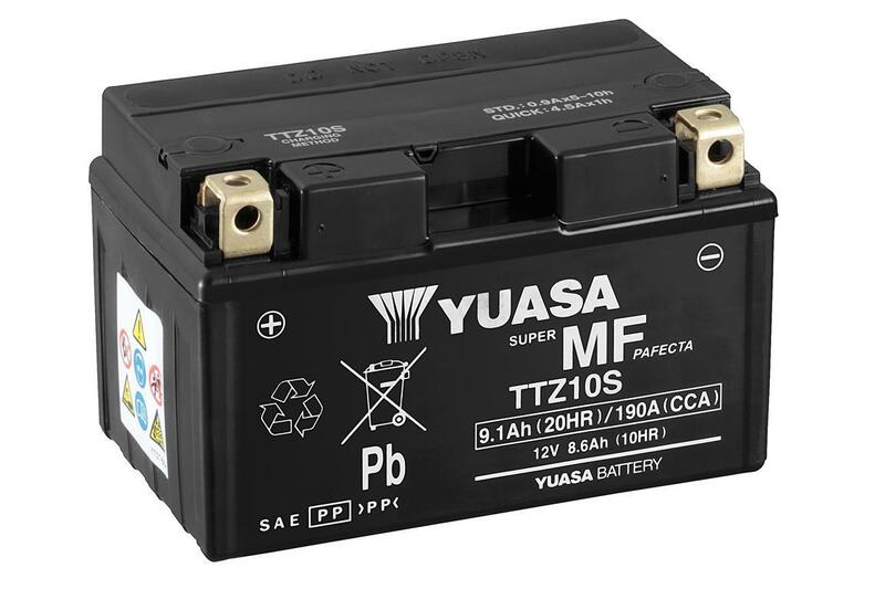 YUASA YUASA Underhållsfritt YUASA-batteri med syrapaket - TTZ10S Underhållsfritt batteri Figur 2