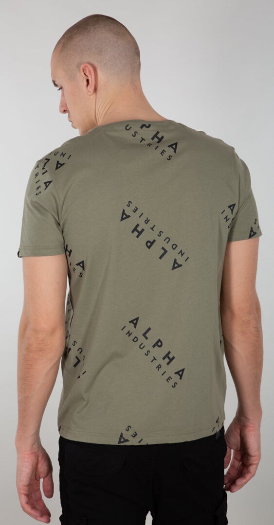 Alpha Industries AOP Maglietta Verde oliva/nero L Figura 2
