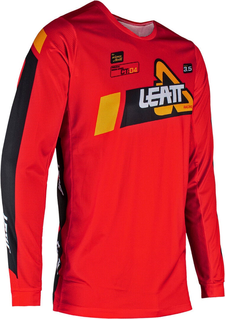 Leatt 3.5 Ride 2024 모토크로스 저지와 바지 세트 빨강/검정 2XL 그림 7