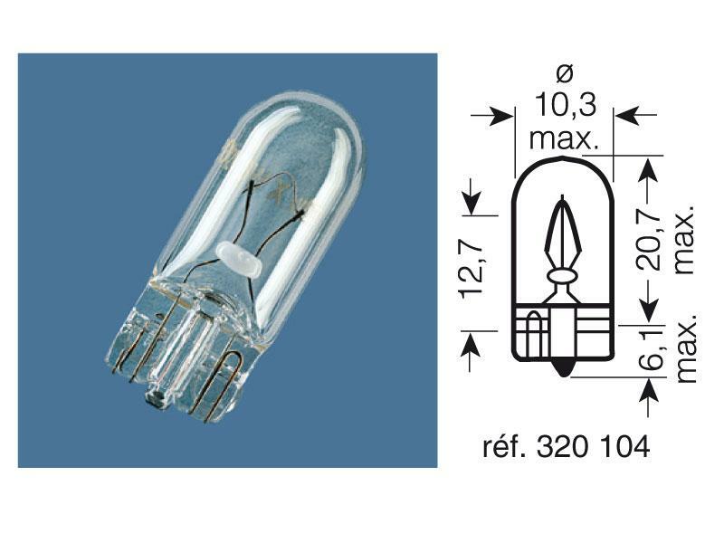 OSRAM Becuri originale W3W 12V 3W - x10 Figura 3