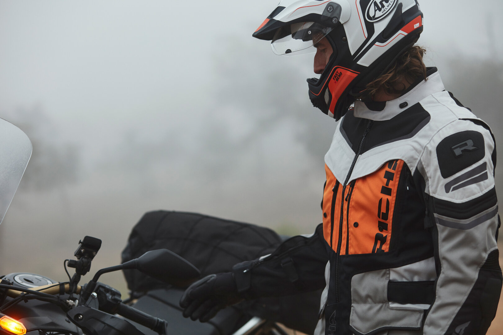 Richa Infinity 2 Adventure waterproof Motorcycle Textile Jacket black/grey/orange L Figure 6