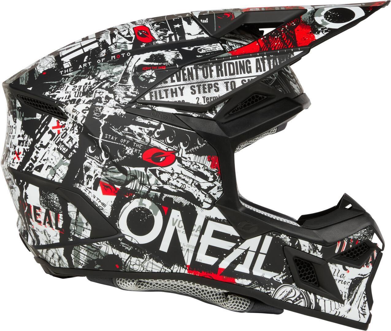 Oneal 3SRS Attack Casco da motocross Bianco/nero L Figura 6