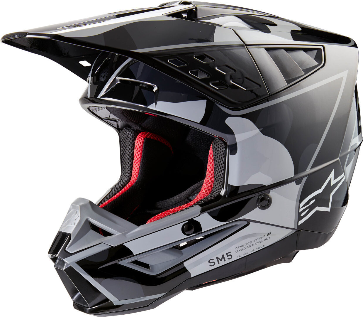 Alpinestars S-M5 Rover 2 2024 Cască de motocross Negru/gri S (55/56) Figura 1