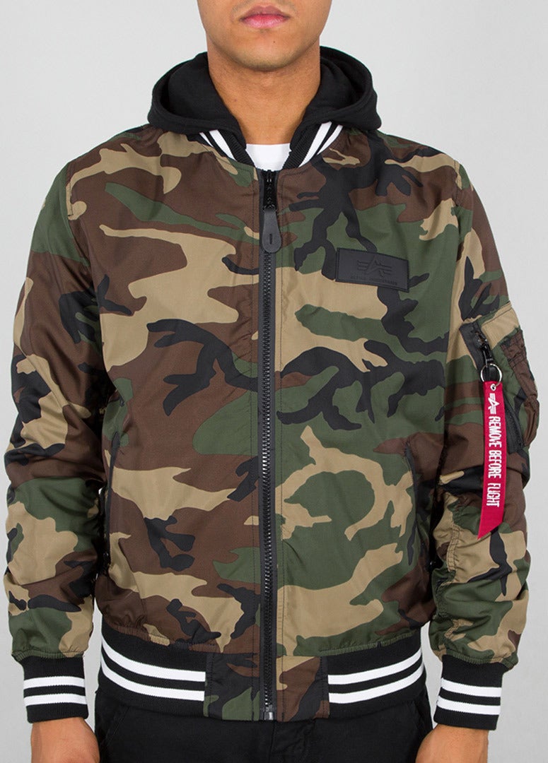 Alpha Industries MA-1 TT Hood Defense Jachetă Camuflaj L Figura 1