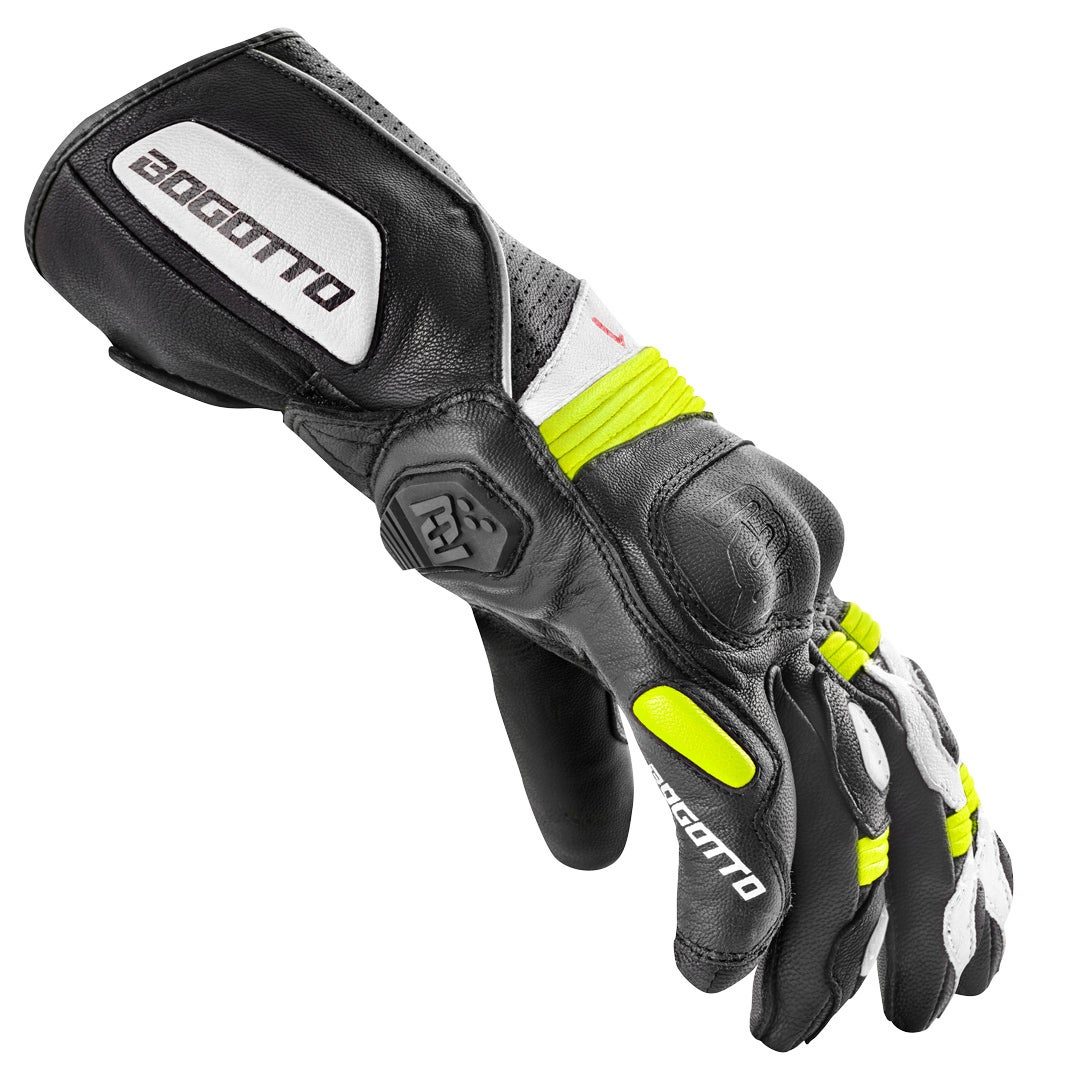 Bogotto Sprint perforerede motorcykelhandsker sort/neon 3XL Figur 3