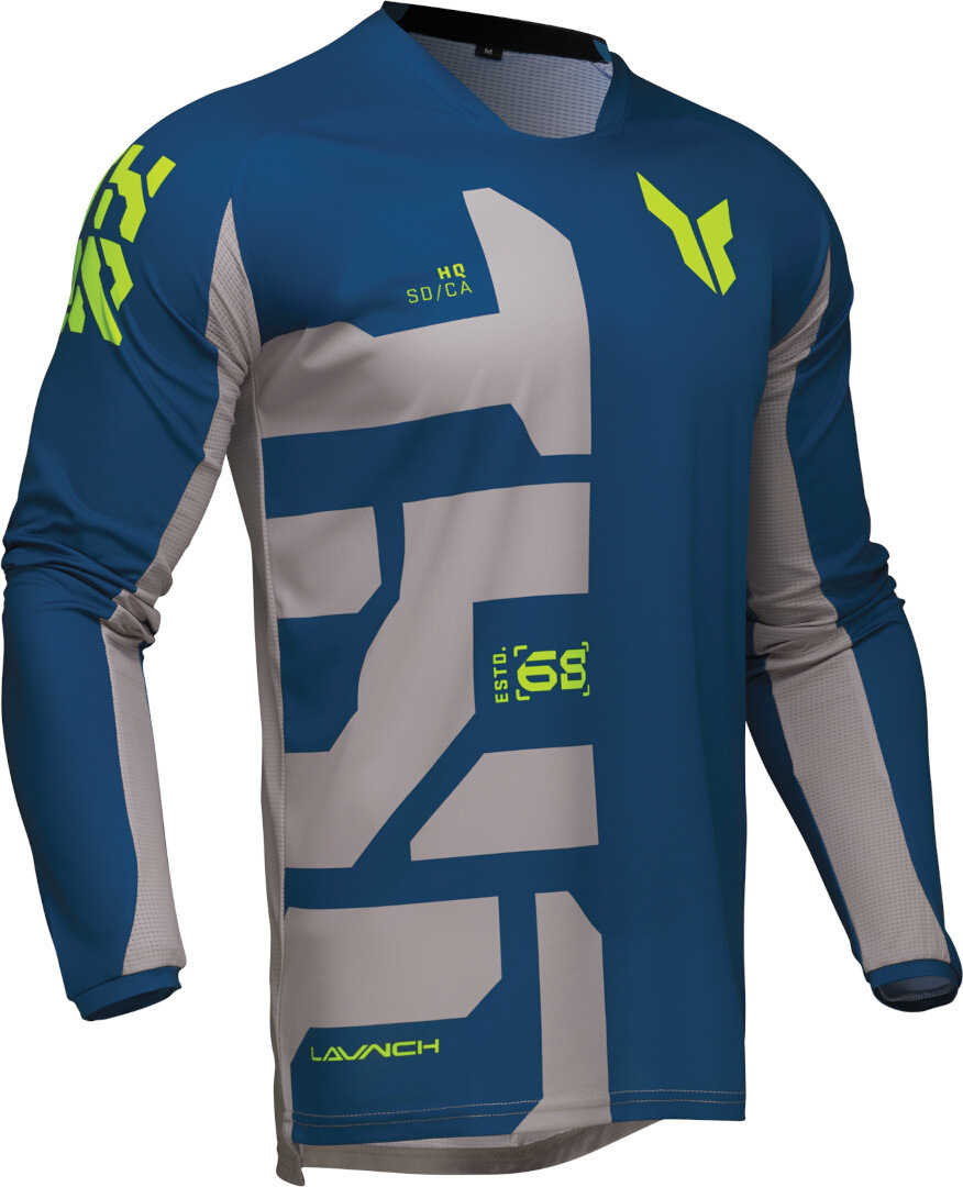 Thor Launchmode Forge Motocross Jersey blue/grey 3XL Figure 2