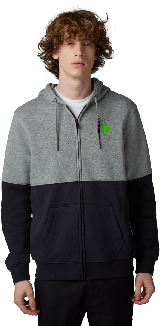 FOX X Kawi Sweat à capuche Zip Gris clair XXL Figure 1