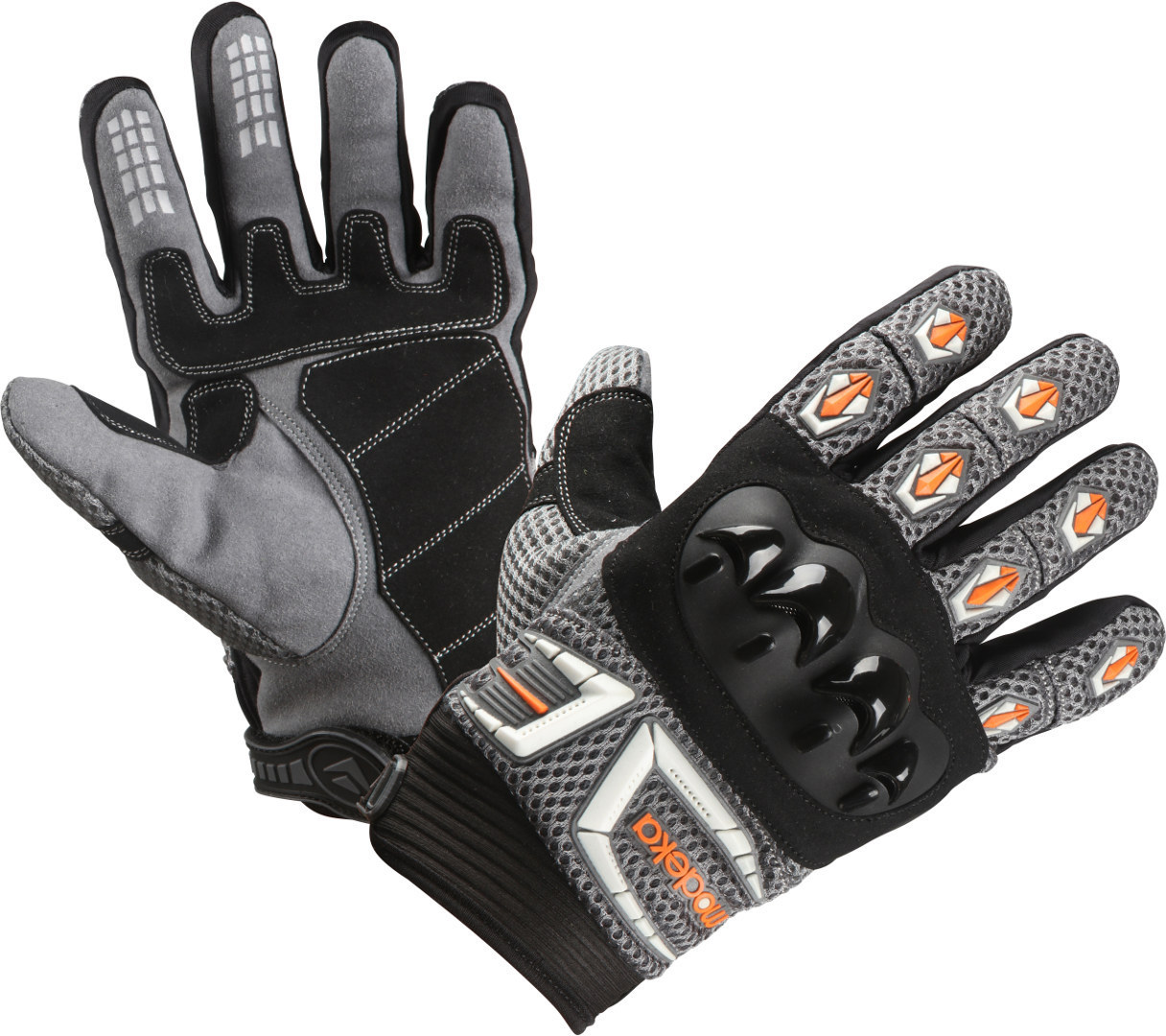 Modeka MX Top Handschoenen grijs/oranje 8 Figuur 1