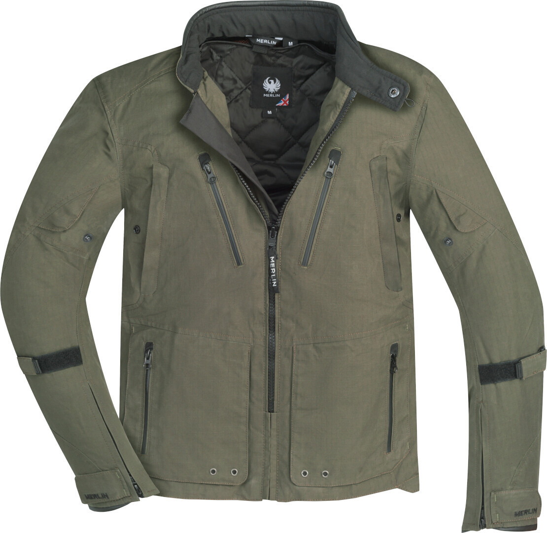 Merlin Exile D3O Explorer Motorcycle Textile Jacket Dark Khaki M Figure 1