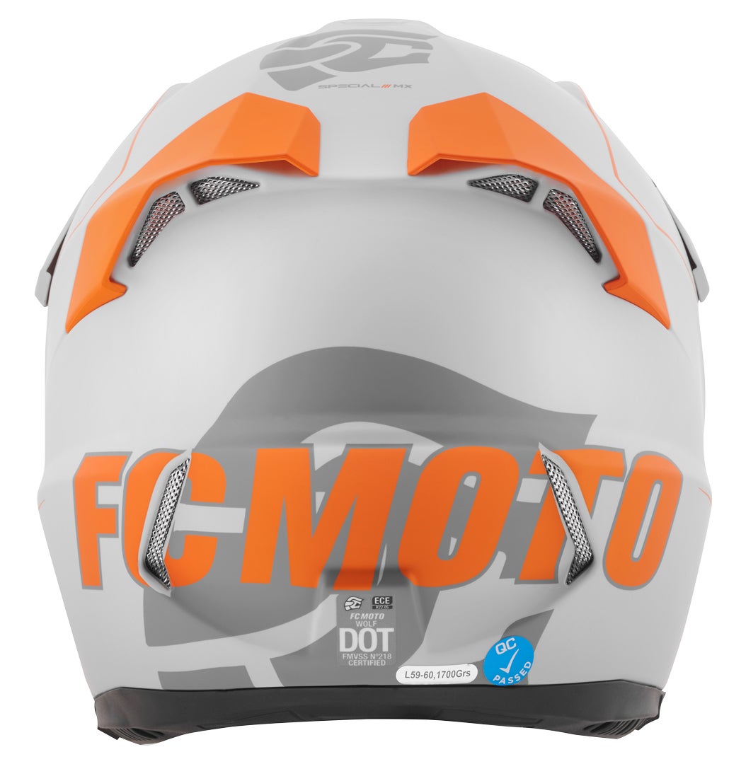 FC-Moto Merkur Straight Motocross Helm grau/orange S Abbildung 5