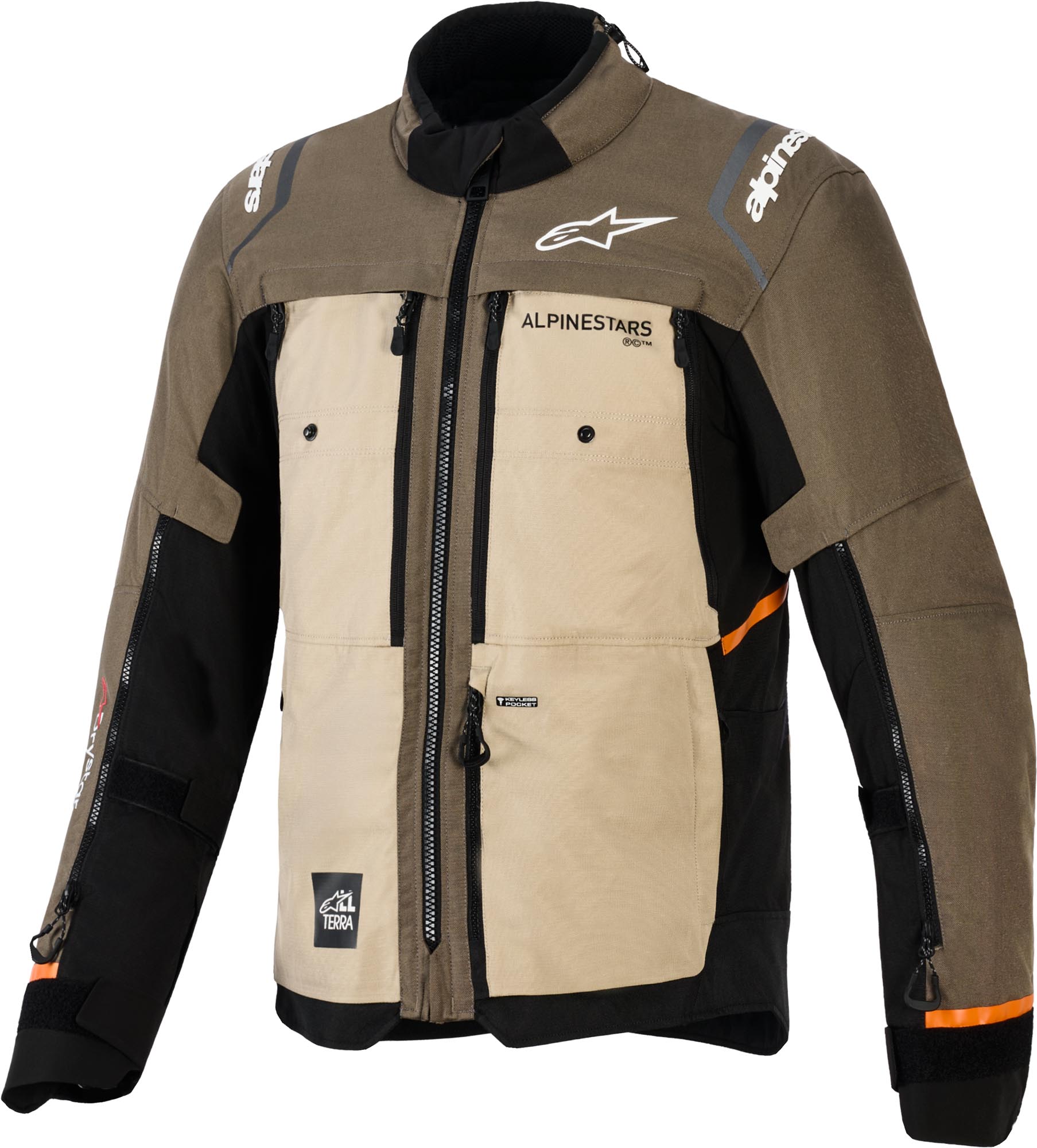 Alpinestars Cusco Drystar waterproof Motorcycle Textile Jacket brown/grey L Figure 1