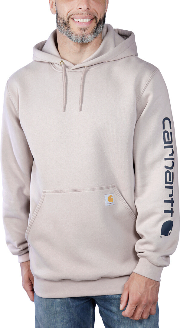 Carhartt Midweight Sleeve Logo Munktröja vit/svart XL Figur 3