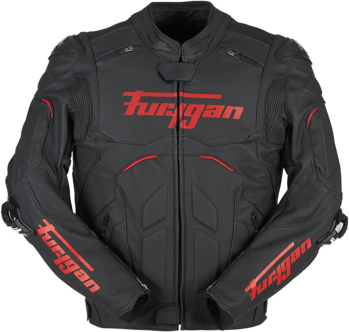 Furygan Raptor Evo 2 Motorcycle Leather Jacket black/red L Figure 1