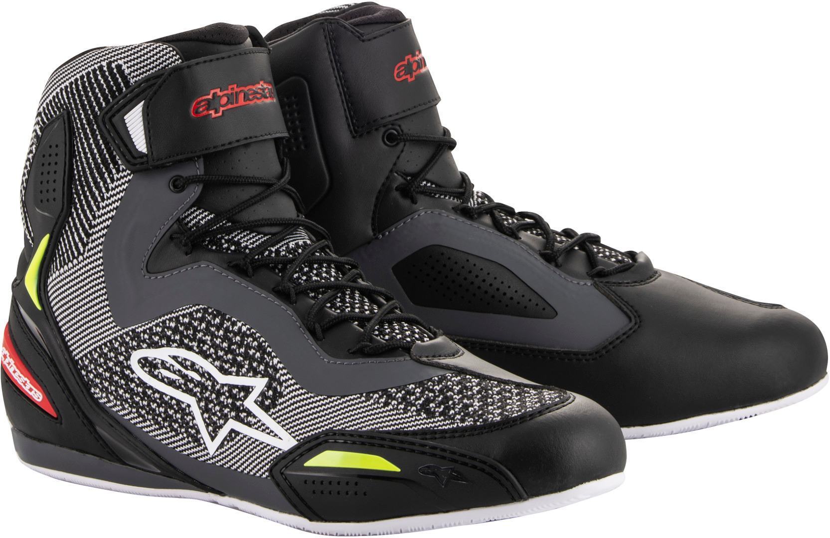 Alpinestars Faster 3 Rideknit Motorcykel sko sort/grå/gul 14 (48) Figur 1