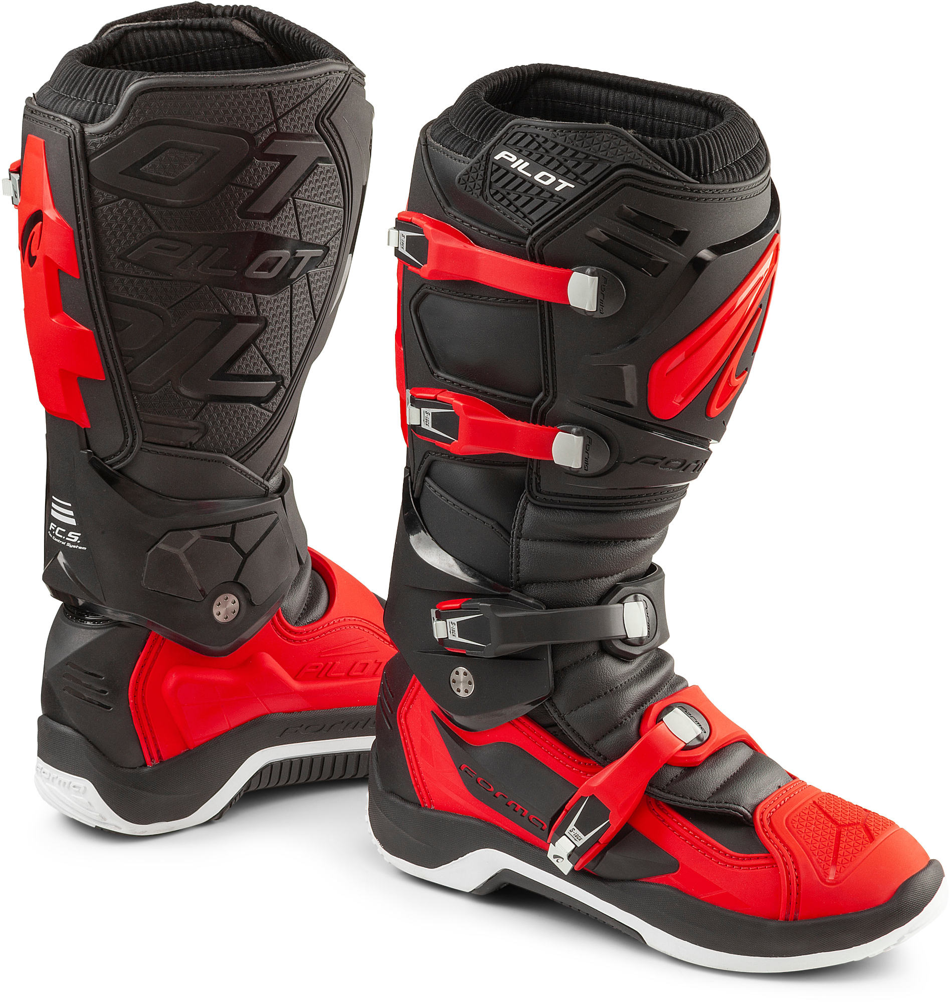 Forma Pilot Motocross Stiefel rot/schwarz 46 Abbildung 1