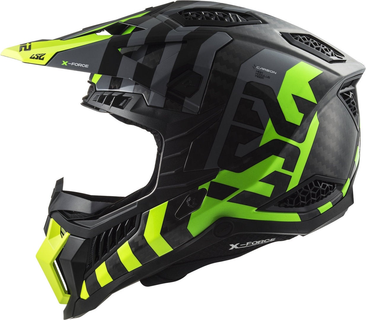 LS2 MX703 X-Force Barrier Carbon Casco Motocross nero/verde L (59/60) Figura 3