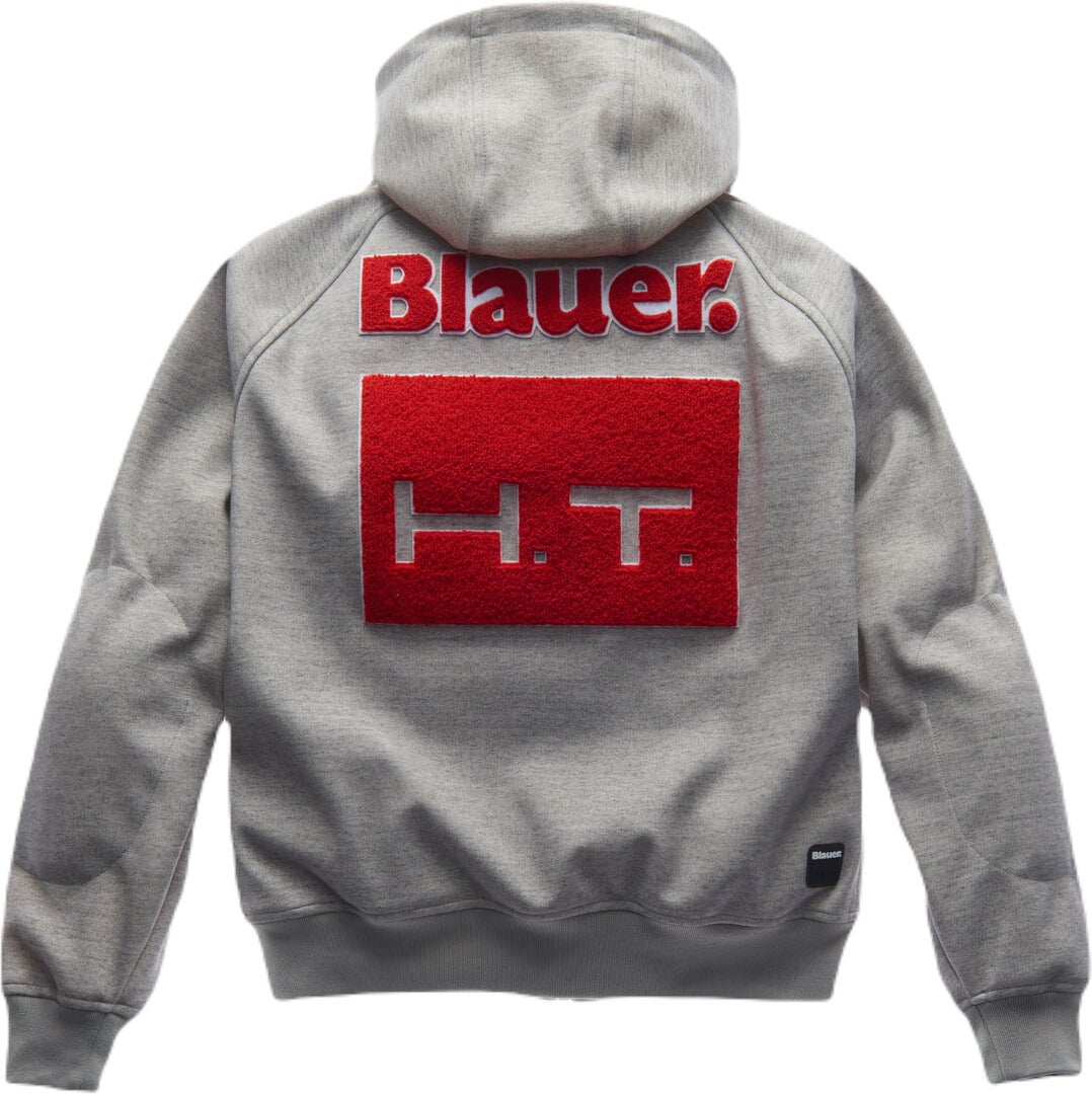 Blauer Easy Man Sweat à capuche zippé de moto imperméable Gris/Rouge L Figure 2