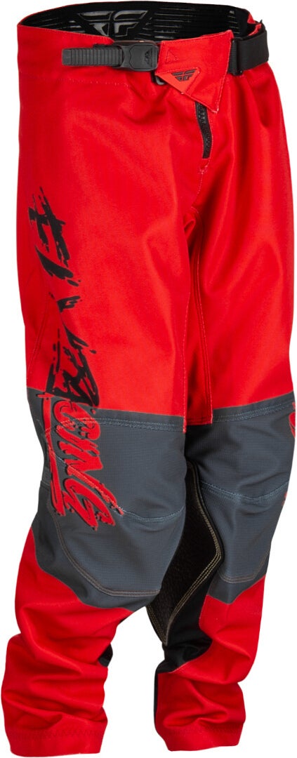 Fly Racing Kinetic Khaos Jugend Motocross Hose schwarz/grau/rot 22 Abbildung 1
