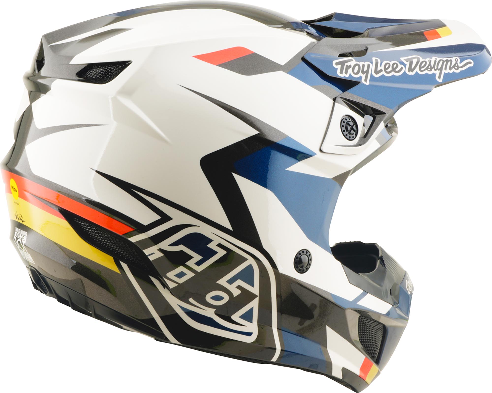 Troy Lee Designs SE5 Polycarbonate MIPS Roamer Casque de motocross bleu/blanc S (55/56) Figure 4