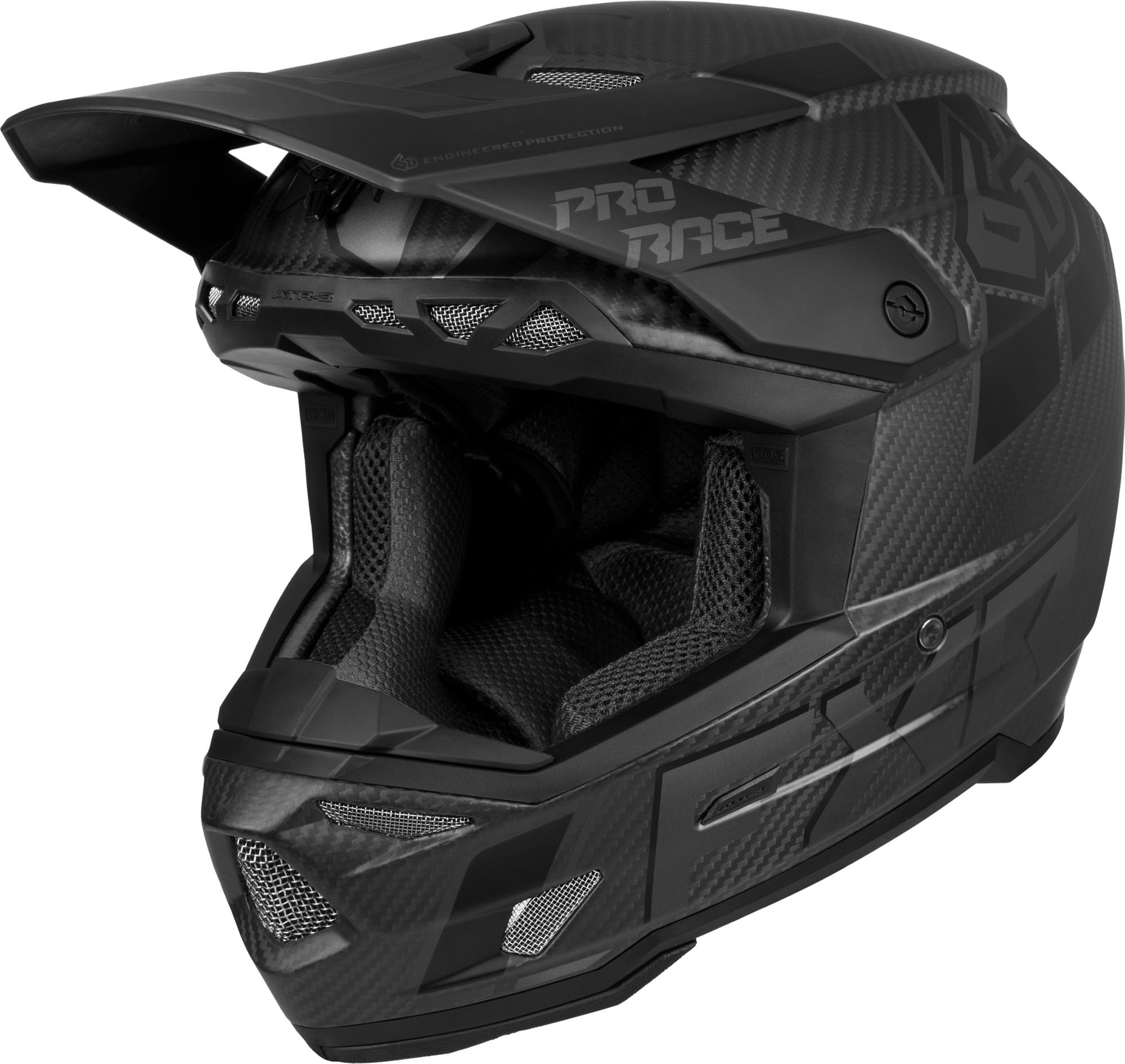 FXR 6D ATR-3 Carbon Capacete de motocross preto S Figura 1