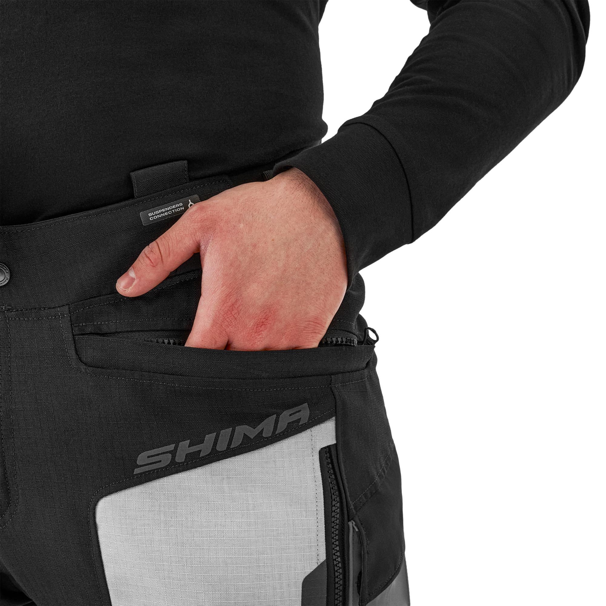 SHIMA Tracker Motorcycle Textile Pants grey/white 3XL Figure 11