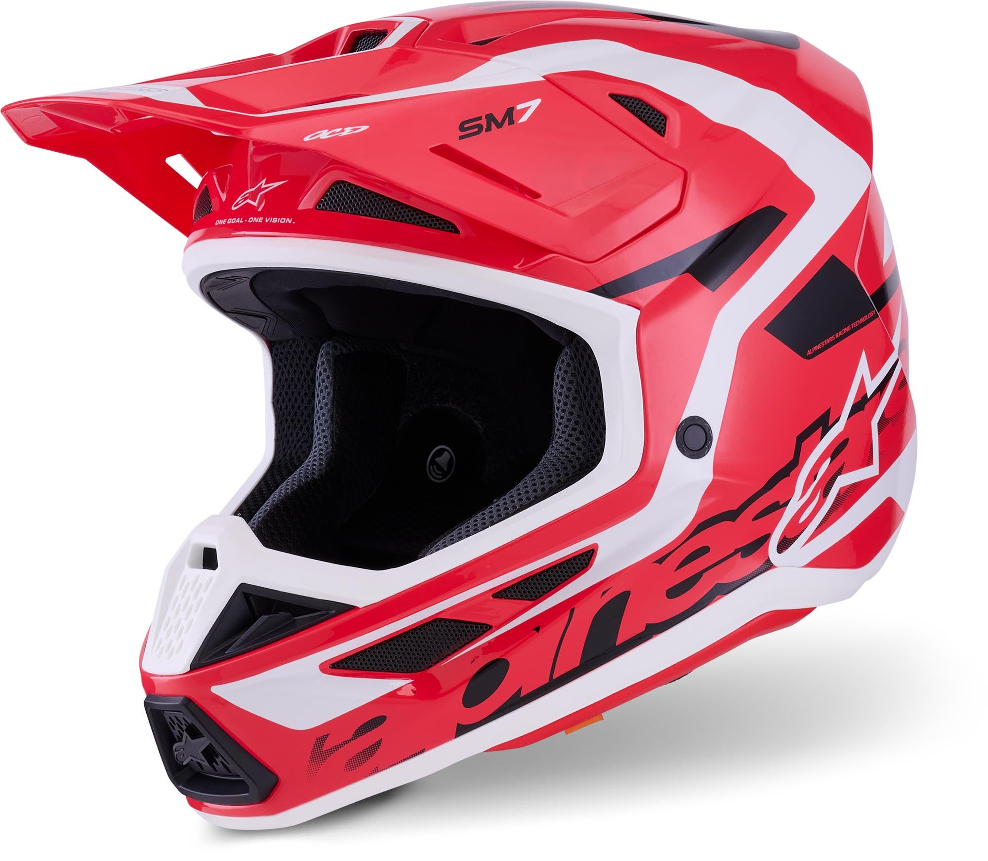 Alpinestars S-M7 Deed Motocross Helm rot/schwarz M (57/58) Abbildung 1