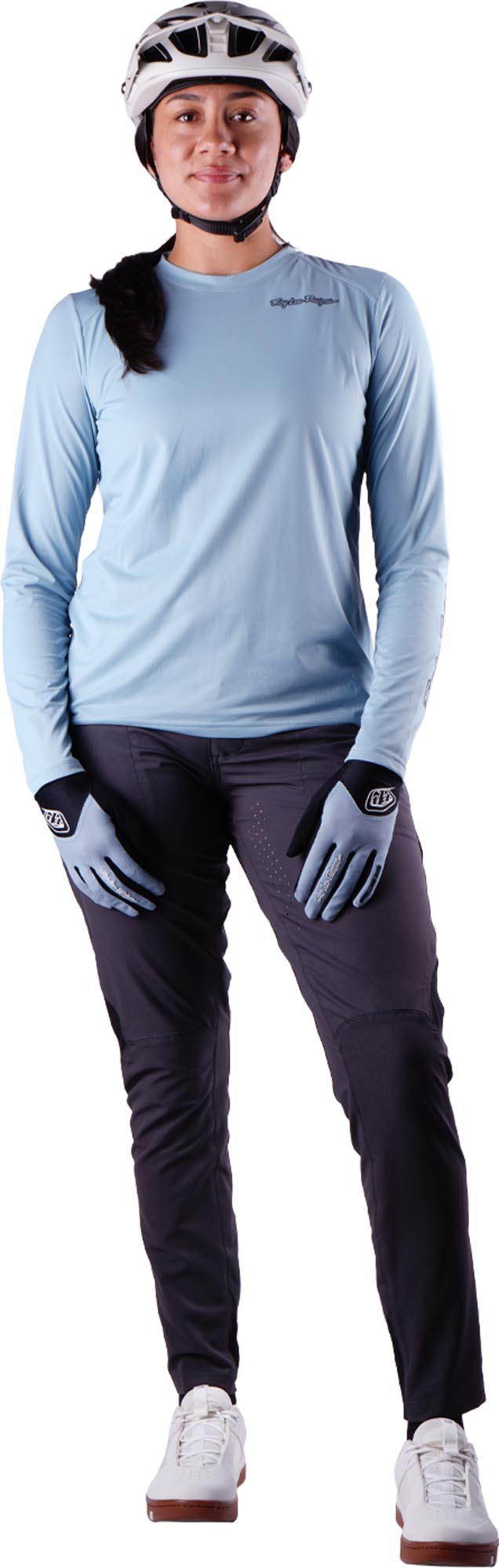 Side view of Troy Lee Designs Lilium Pro Mono Ladies Bicycle Pants
