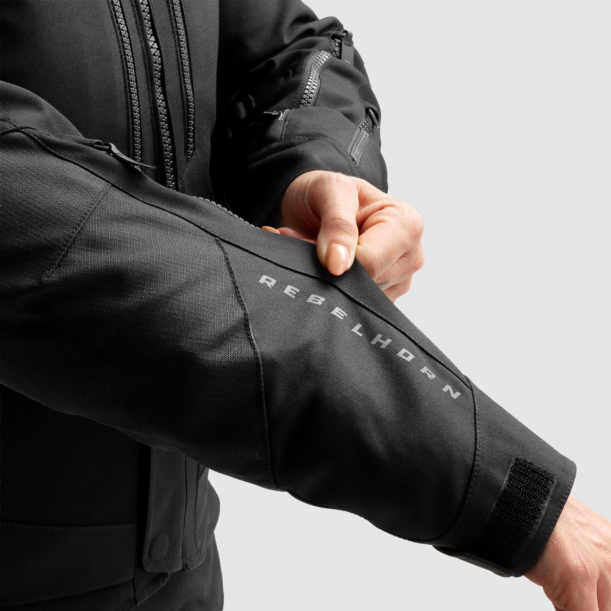 Side view of Rebelhorn Hardy 3.0 waterproof Ladies Motorcycle Textile Jacket