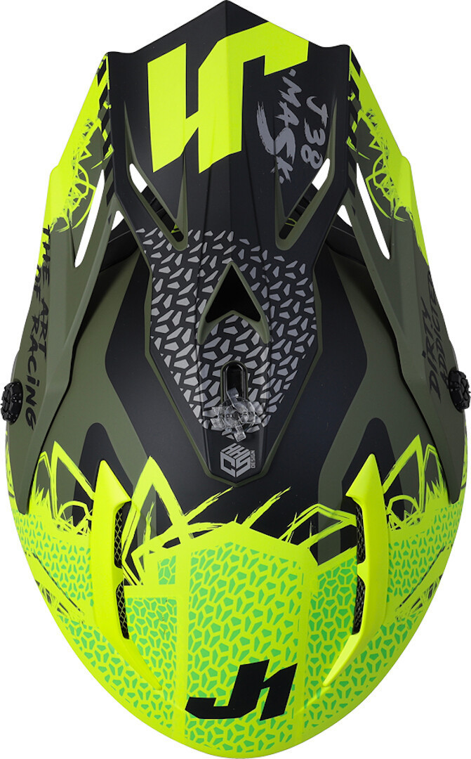 Just1 J38 Mask Cască de motocross galben/verde M (57/58) Figura 2