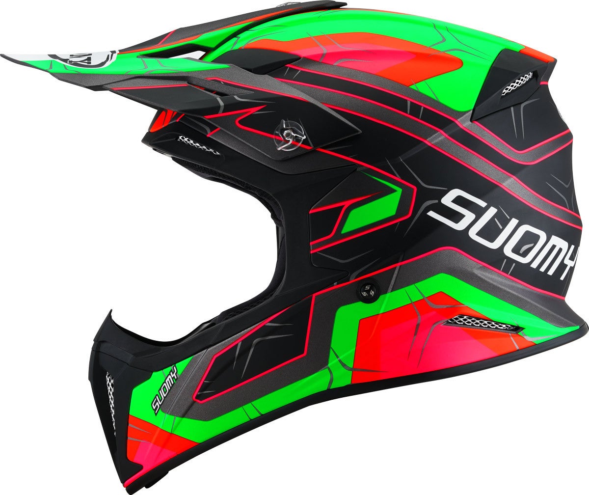 Suomy X-Wing Subatomic Motocross hjelm sort/grøn S (55/56) Figur 5