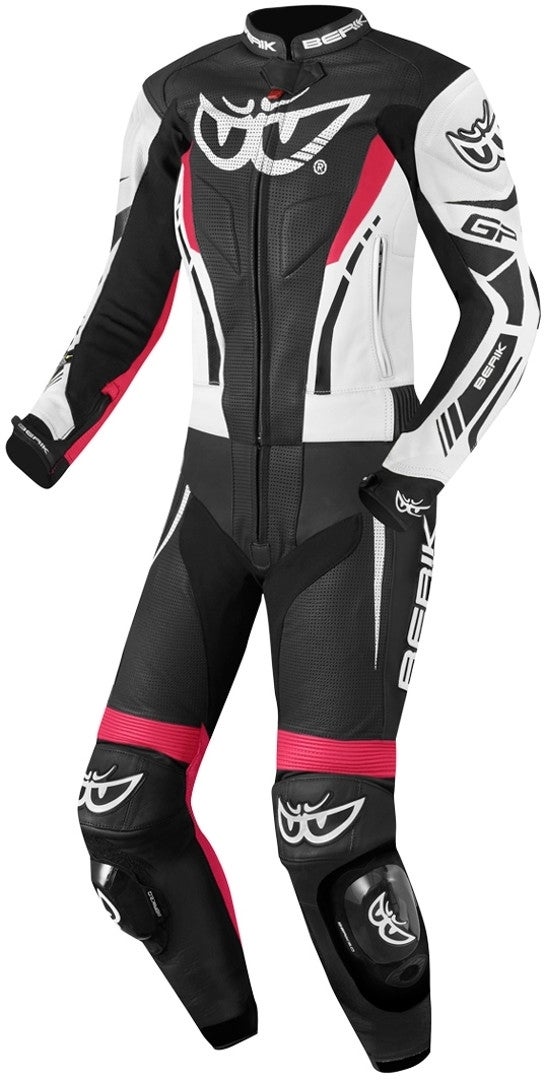 Berik Monza Ladies Two-Piece Motorcycle Leather Suit black/white/pink 46 Figure 1