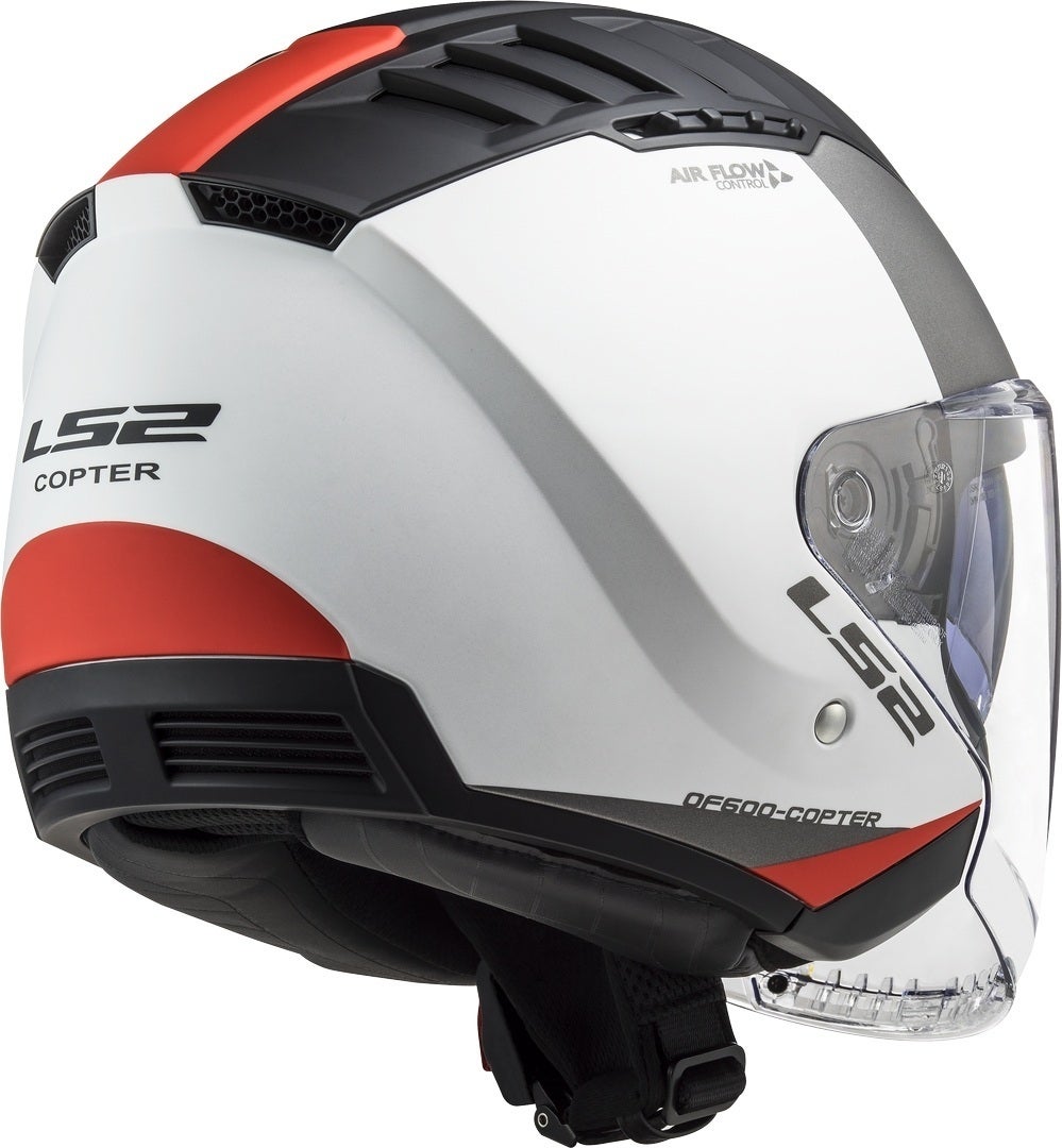 LS2 OF600 Copter II Urbane Casque jet Blanc/Noir/Rouge XL (61/62) Figure 3