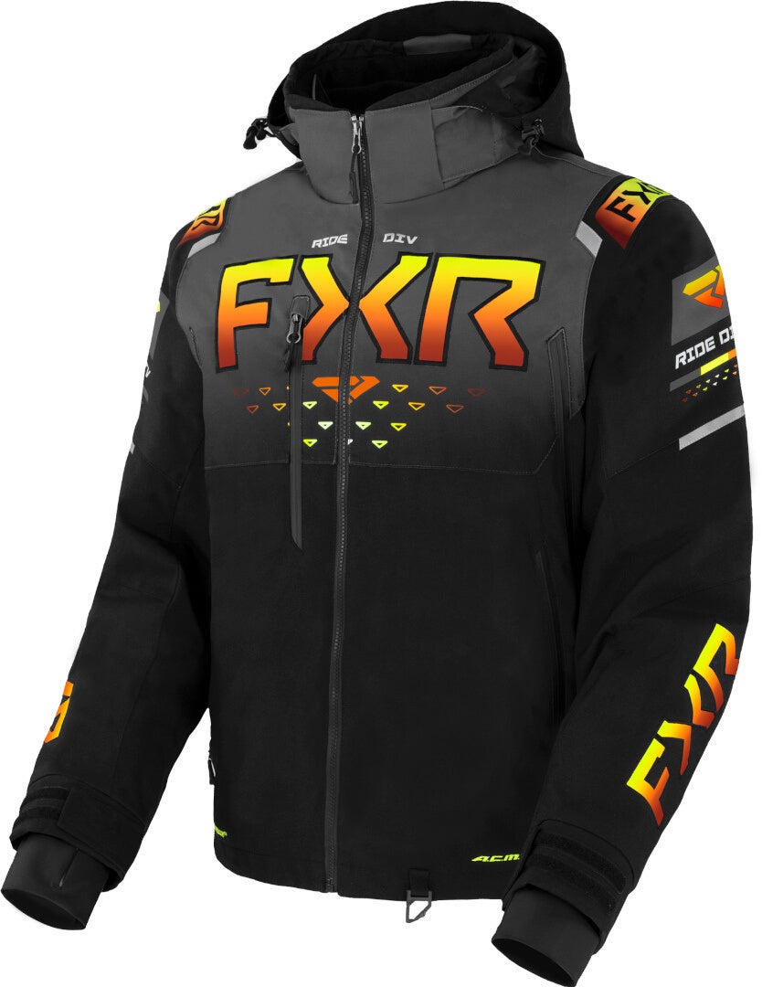 FXR Helium X 2-in-1 2023 Snowmobile Jacket black/grey/orange 3XL Figure 1